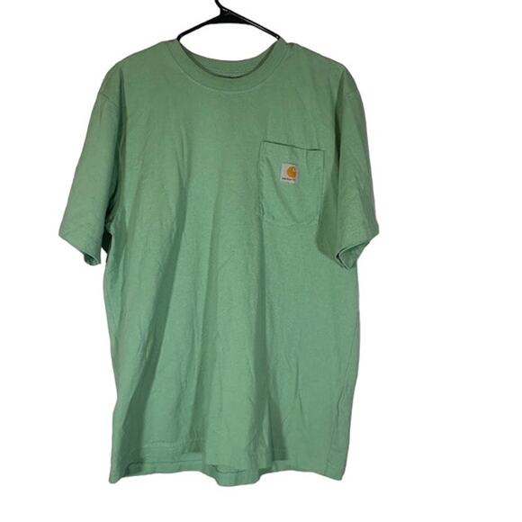 Carhartt Green Short Sleeve Cotton Blend Loose Fit T-Shirt Men Sz M - Picture 1 of 8